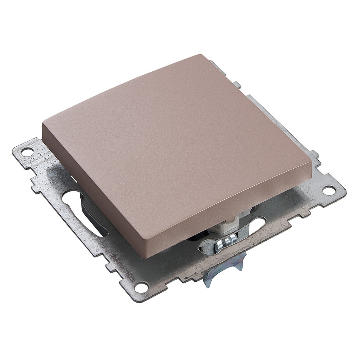 Катрин - Розетки и выключатели Stekker Переключатель STEKKER перекрестный 1-клавишный GLS10-7110-02 Катрин шампань 49179