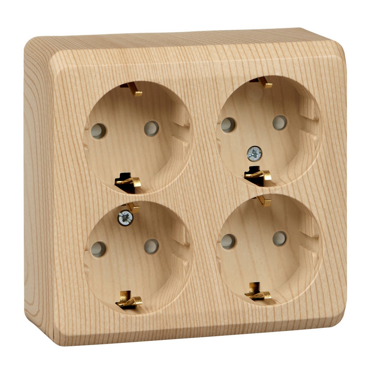 Этюд Дача Розетка 4-ая Systeme Electric Этюд наружный Дача Сосна с/з со шторками PA16-208D