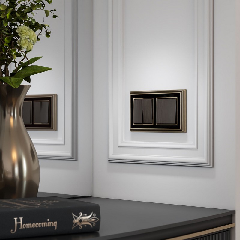 Werkel Бронзовый механизмы Набор Werkel клавиш для выключателя двухклавишного (бронзовый) W1129012