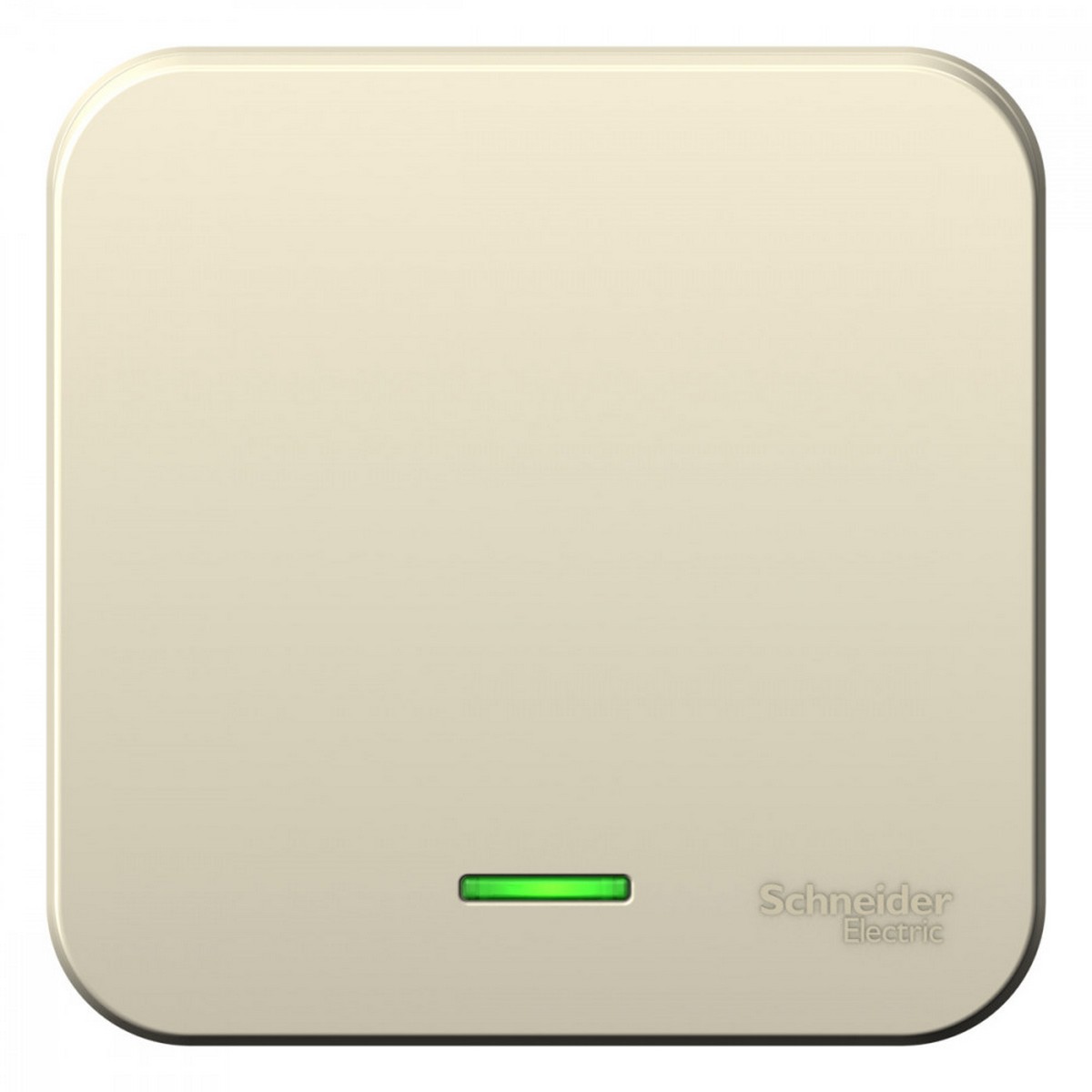 Blanca молочные розетки и выключатели Переключатель SE Blanca 1-клавишный Молочный наружный с подсветкой изолир. пластина BLNVA106112