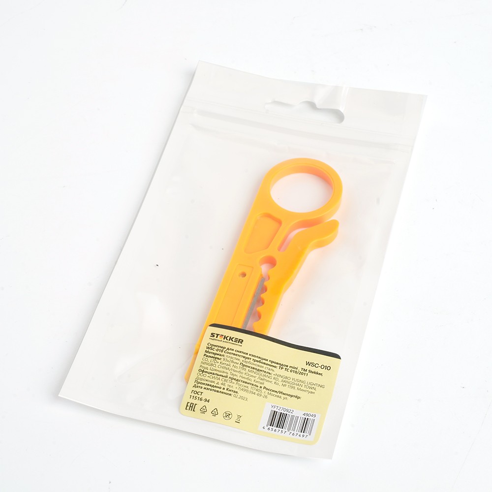 Стриппер для снятия изоляции проводовSTEKKER mini, WSC-010 49049 фото