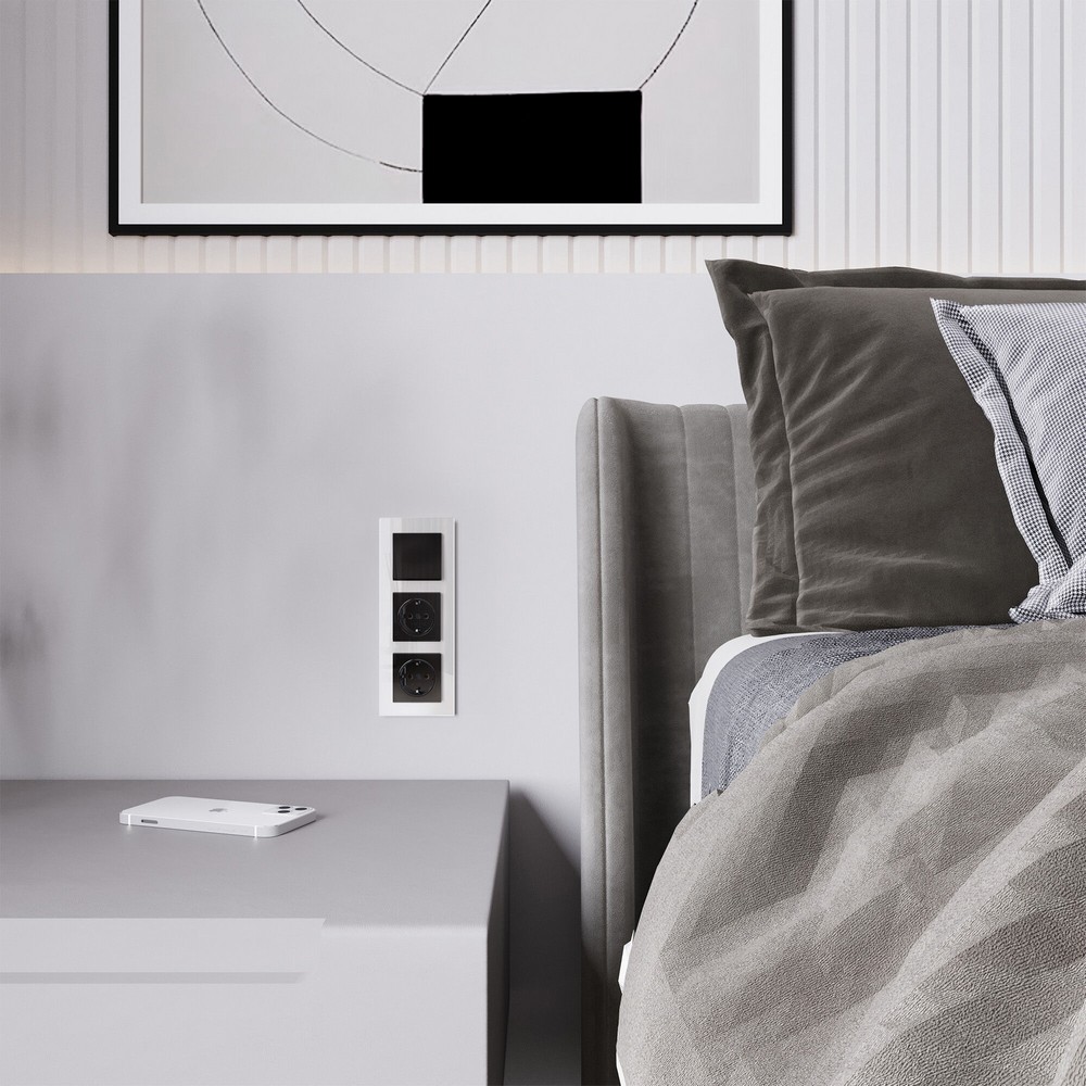 Werkel Черный акрил Выключатель Werkel одноклавишный (черный акрил) W11100480