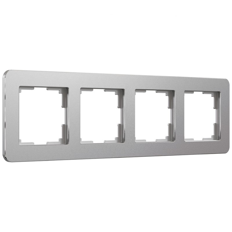 Рамки Werkel Platinum Рамка Werkel на 4 поста Platinum алюминий W0042606