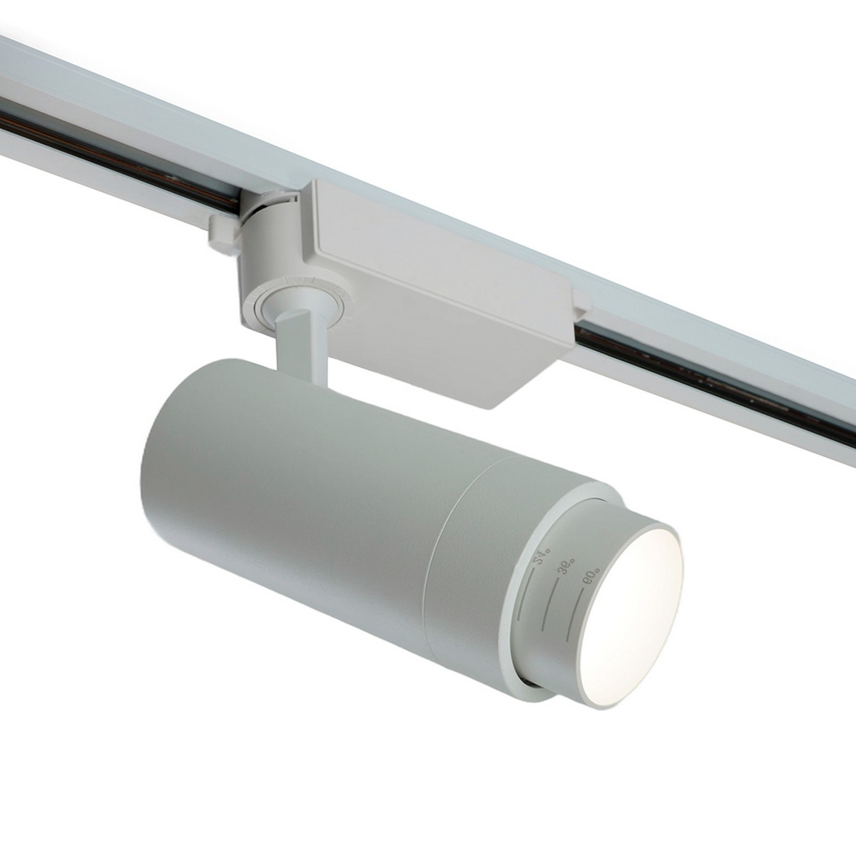 Трековые светодиодные светильники Светодиодный светильник Feron AL137 трековый 20W 4000K белый изменяемый угол освещения 15-60 град 51175 