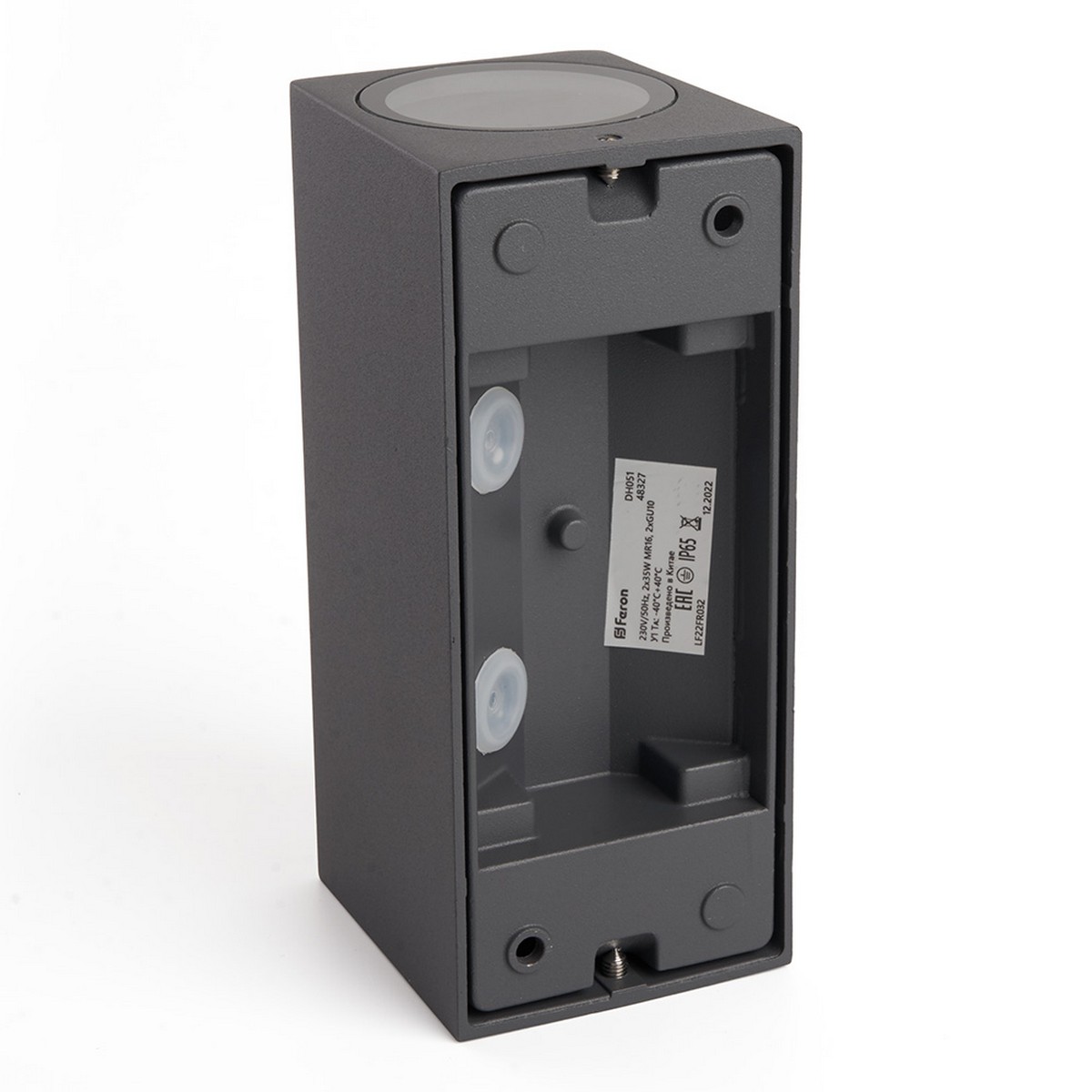 Уличные настенные светильники Светильник садово-парковый Feron DH051 на стену 2*GU10 230V серый 48327 