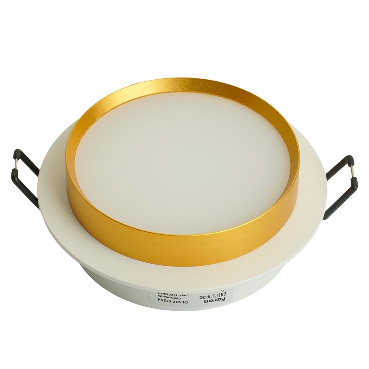 Встраиваемые светодиодные светильники Светильник встраиваемый Feron DL507 потолочный GX53 белый + золото круг 51354