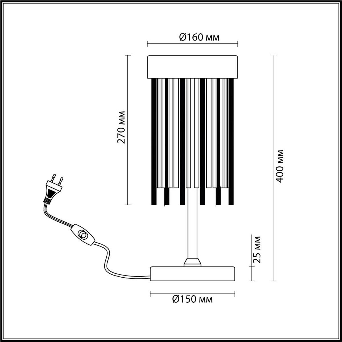Настольные лампы Настольная лампа ODEON LIGHT 4788/2T YORK 