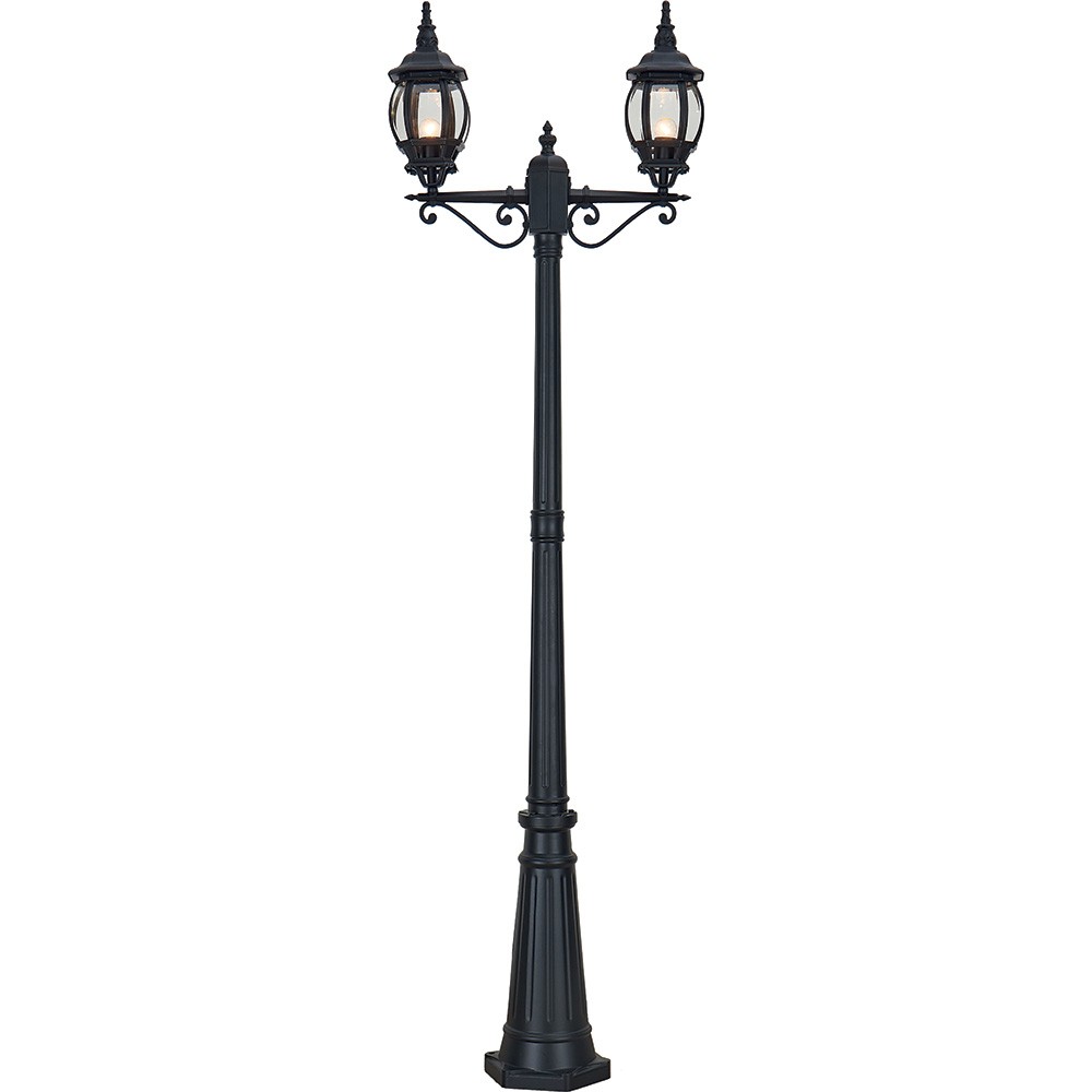 Светильник садово-парковый Feron 8114/PL8114 столб 2*100W E27 230V черный 11213