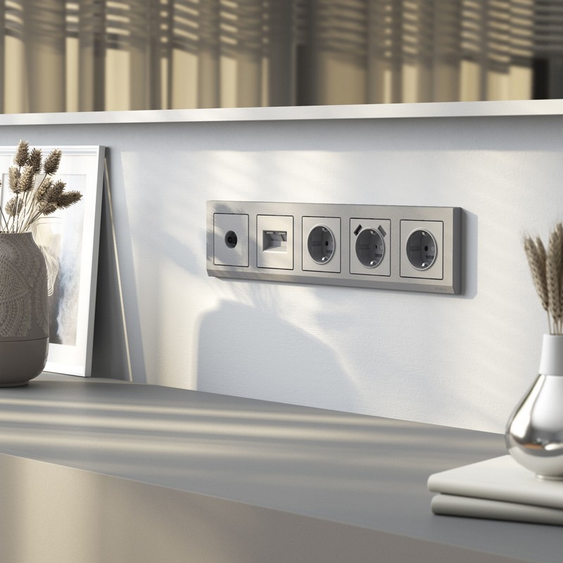 Werkel Серебряный матовый Накладка Werkel для розетки USB  (серебряный матовый) W1179565