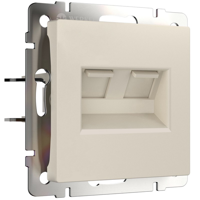 Werkel айвори матовый Розетка Werkel двойная Ethernet RJ-45 (айвори матовый) W1181162