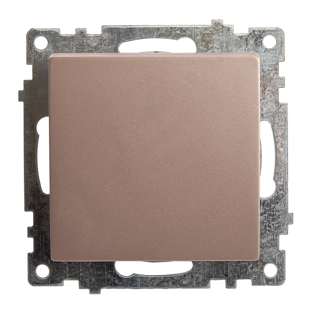 Катрин - Розетки и выключатели Stekker Выключатель 1-клавишный STEKKER GLS10-7103-02 250V 10А Катрин шампань 39589