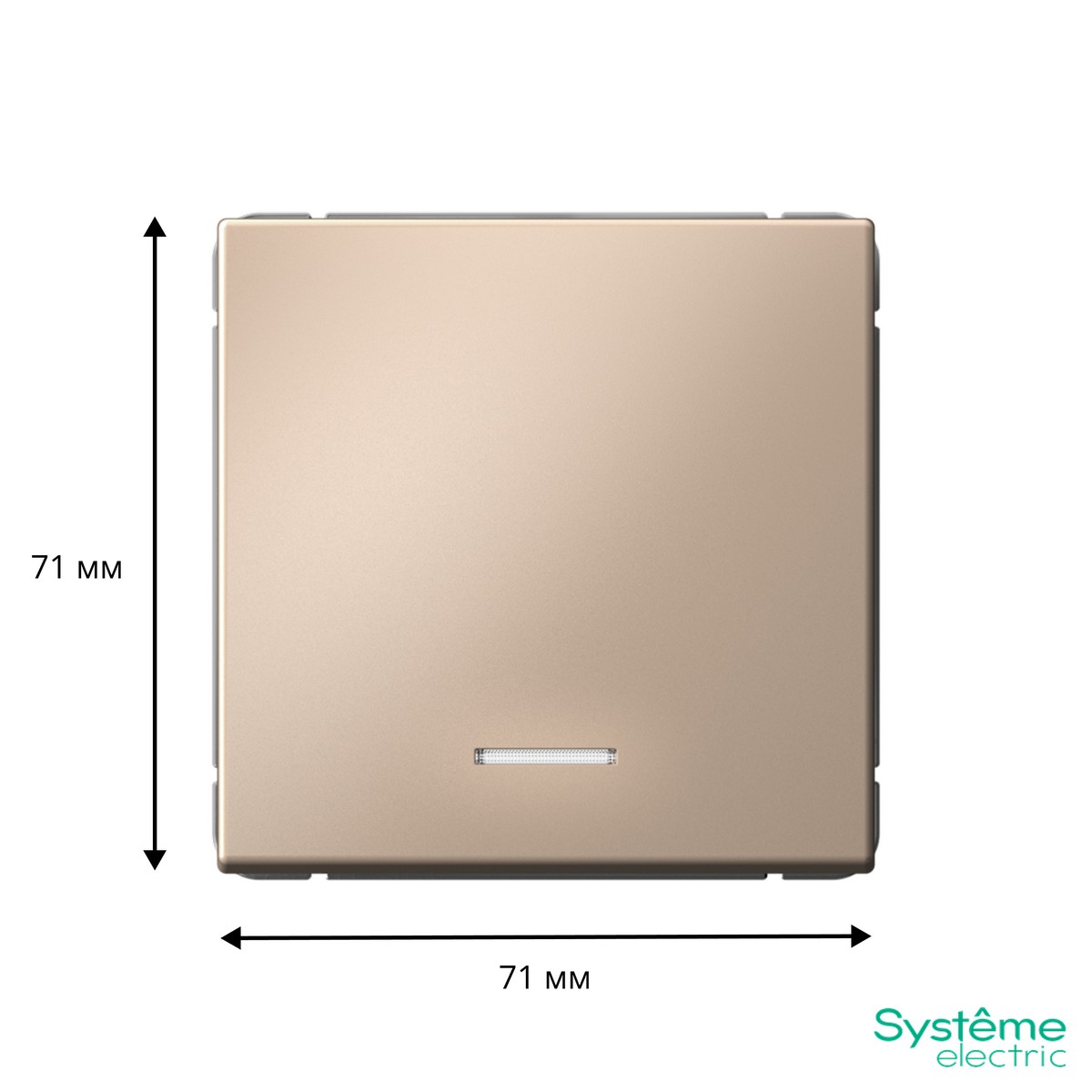 ArtGallery Песочный Выключатель SE ArtGallery Песочный 1-клавишный с подсветкой, быстрозажим. клем. GAL001213S