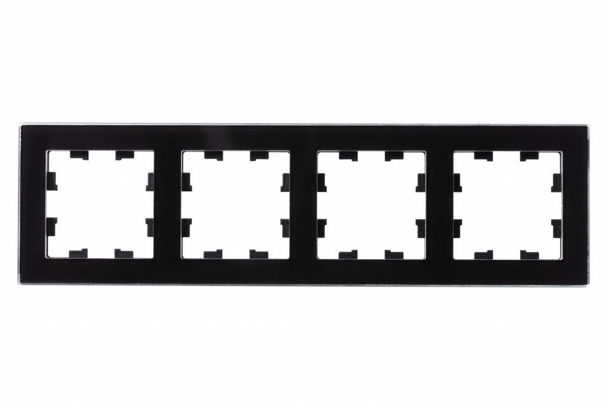 AtlasDesign Рамки Nature Рамка Systeme Electric AtlasDesign Nature Стекло черный 4-ая ATN321004