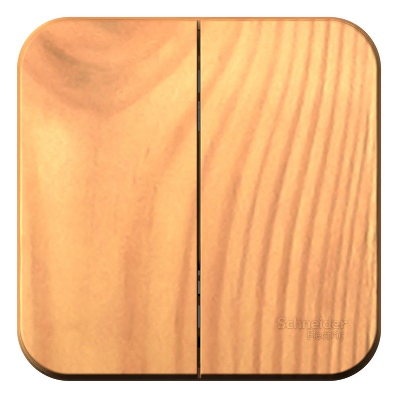 Blanca ясень розетки и выключатели Выключатель SE Blanca 2-клавишный Ясень наружный изолир. пластина BLNVA105015