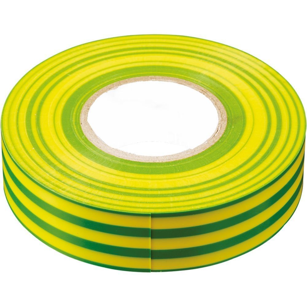 Изолента STEKKER INTP01319-20 0,13*19мм, 20 м. желто-зеленая 32842