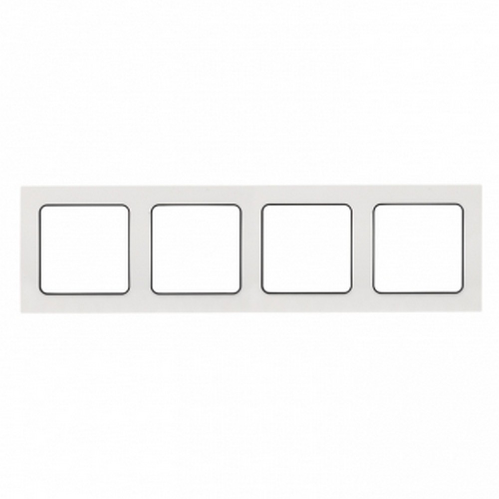 EKF Стокгольм белый Рамка 4-ая EKF PROxima Стокгольм Белый Линяя черная  EZM-G-305-20