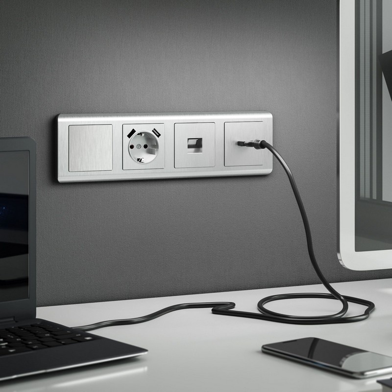 Werkel Серебряный рифленный механизмы Заглушка Werkel  (серебряный рифленый) W1159209