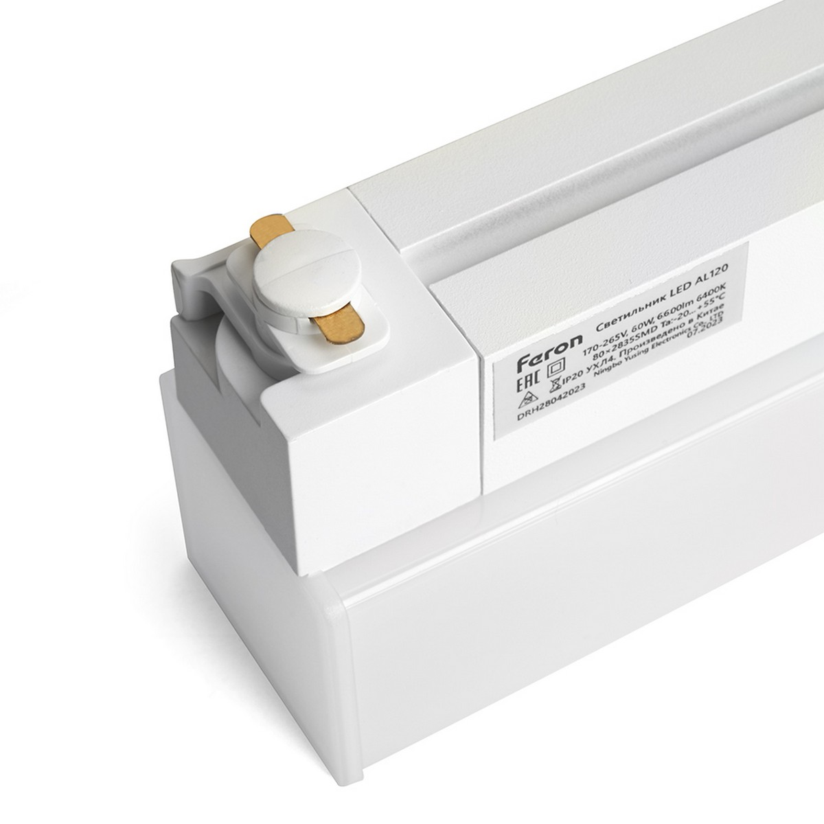 Трековые светодиодные светильники Светодиодный светильник Feron AL120 трековый однофазный на шинопровод 60W 6500K 160 градусов белый 48572 