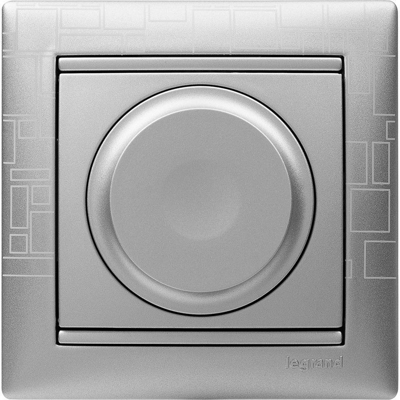 Legrand Valena Classic Алюминий Светорегулятор Legrand Valena Classic алюминий для светодиодов 5-300 Вт 770263