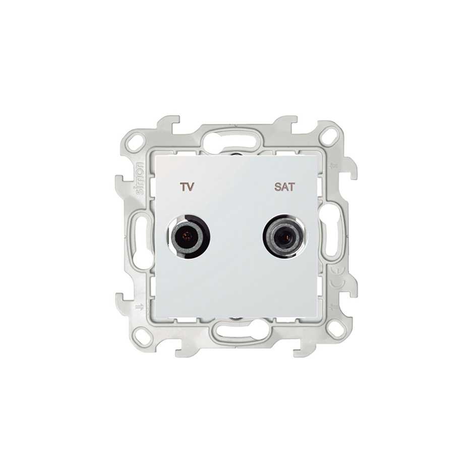 Розетки и выключатели Simon 24 Белые Розетка TV-SAT Simon 24 Белая одиночная 2410487-030