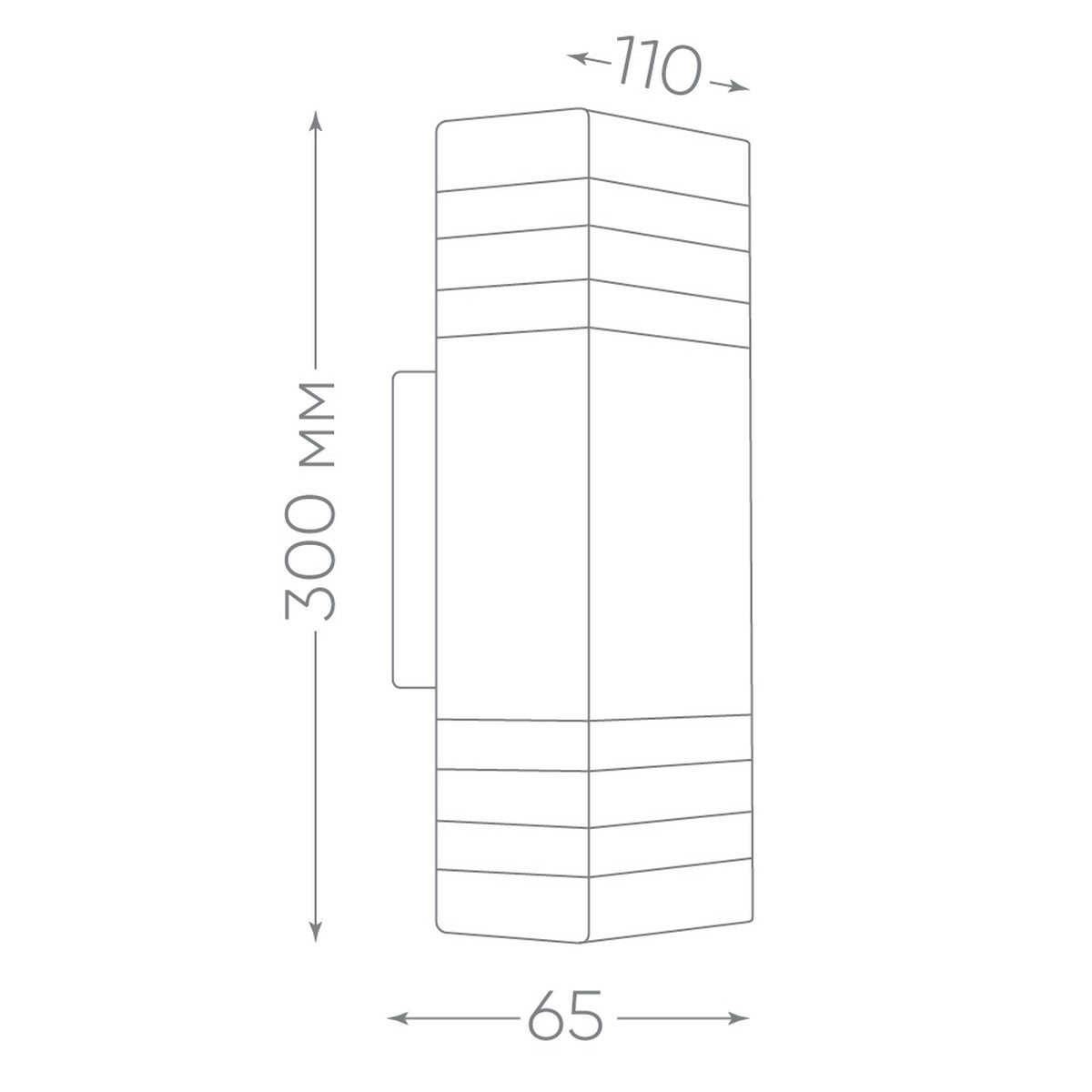 Уличные настенные светильники Светильник садово-парковый Feron DH0807 на стену вверх/вниз  E27 230V черный 41154 