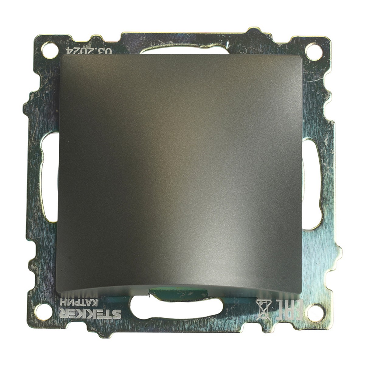 Катрин - Розетки и выключатели Stekker Кабельный вывод STEKKER Катрин графит GLS00-7116-06 49469