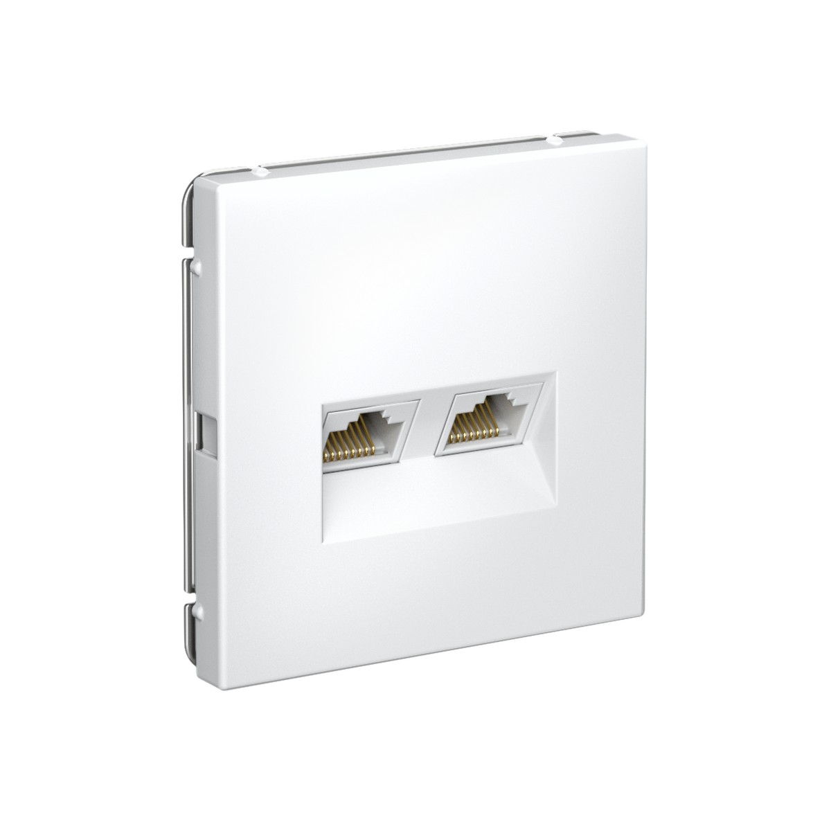 ArtGallery Белый Розетка компьютерная Systeme Electric ArtGallery Белый двойная RJ45+RJ45, кат. 5е,