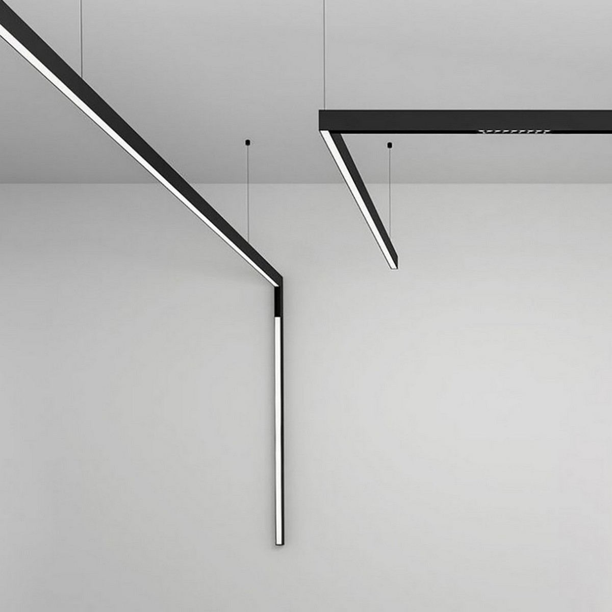 Трековые светодиодные светильники Шинопровод Feron для магнитных трековых  светильников черный 2м CABM1000 41961 