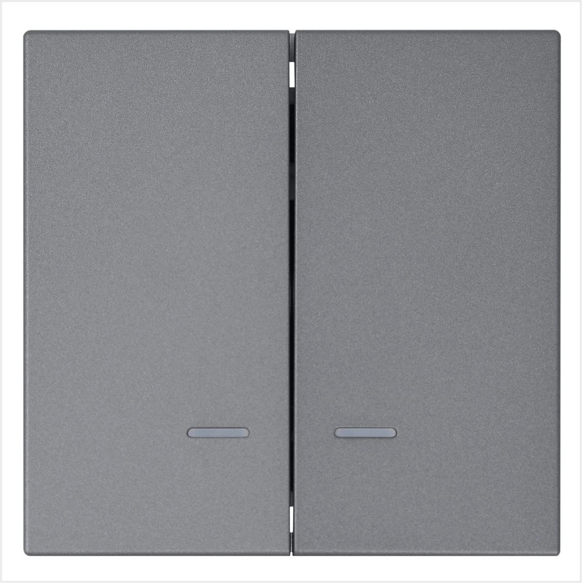 JASMART FD - розетки и выключатели Выключатель двухклавишный JASMART FD со светодиодами Никель 3023NNI