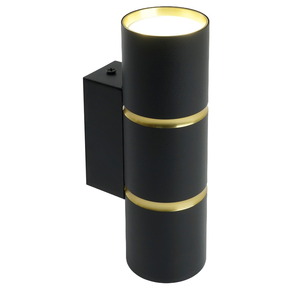 Накладные светодиодные светильники Светильник настенный Feron ML1860 ZEN черный золото 48649 