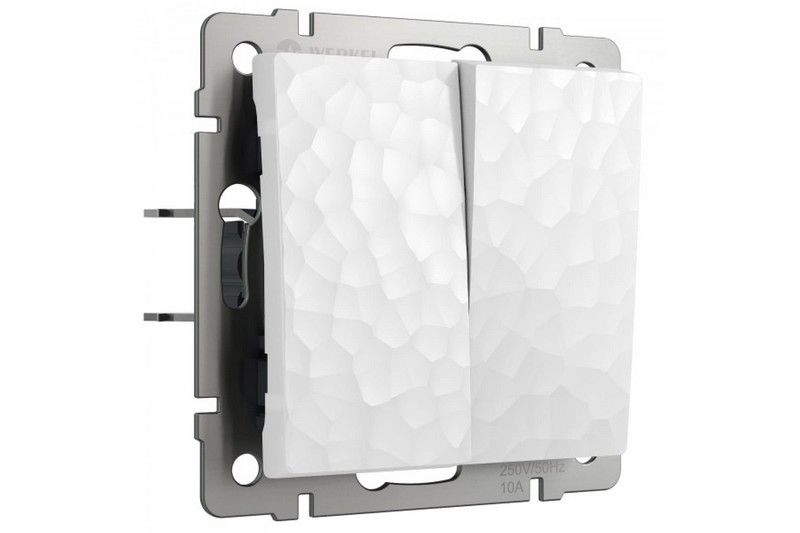 Werkel Белый Hammer механизмы Выключатель Werkel двухклавишный проходной (hammer белый) W1222001