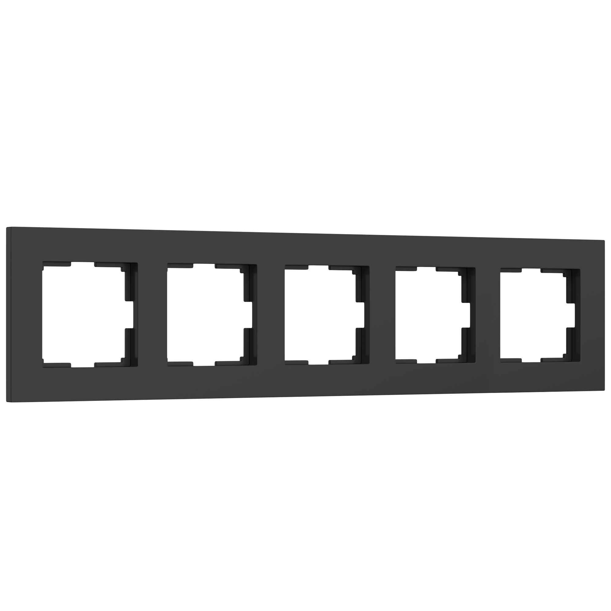 Рамки Werkel Slab Рамка Werkel на 5 постов Slab (черный матовый) W0052908