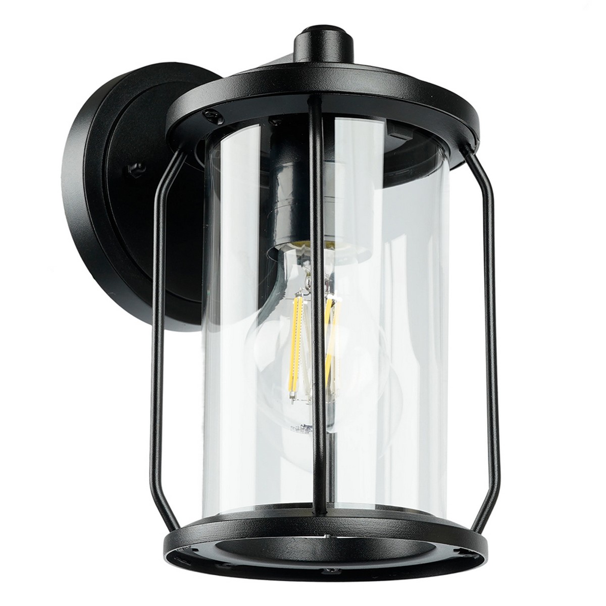 Уличные настенные светильники Светильник садово-парковый Feron PL791 на стену вниз 40W 220-240V E27 черный 51965 