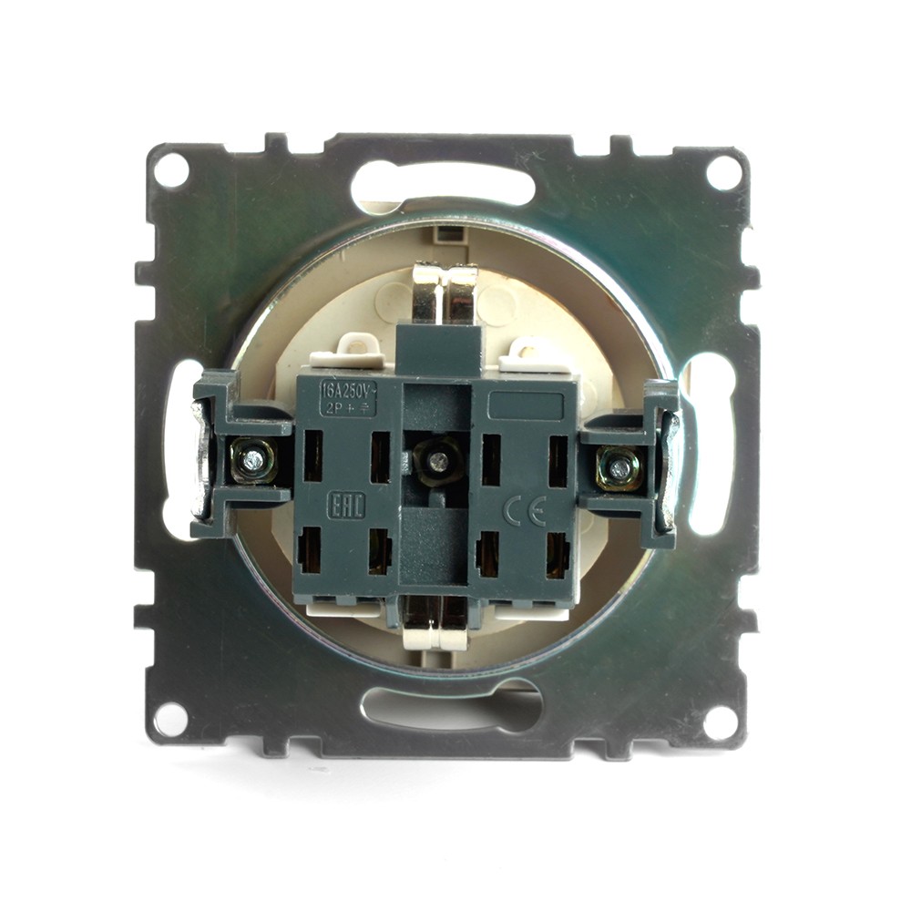 Катрин - Розетки и выключатели Stekker Розетка 1-местная с/з с крышкой STEKKER GLS16-7112-08 16А с защ. шторкой Катрин золото 49222