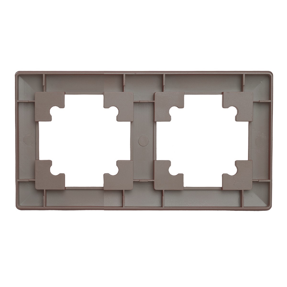 Катрин - Розетки и выключатели Stekker Рамка STEKKER 2-местная Катрин стекло шоколад PFR00-7002-04 39818