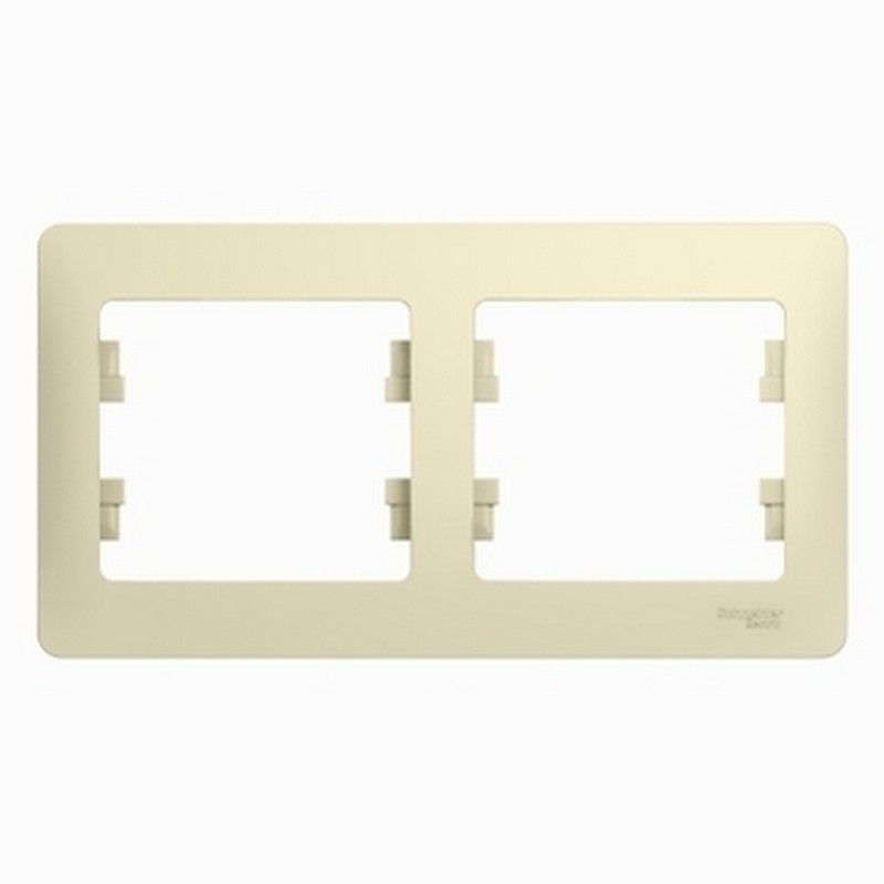 Glossa Бежевый Рамка Systeme Electric Glossa Бежевый 2-я, горизонтальная GSL000202