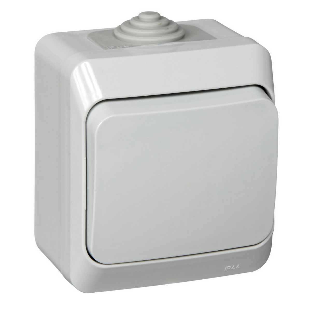 Этюд Серый Выключатель 1-клавишный Systeme Electric Этюд наружный Серый IP44 BA10-041C