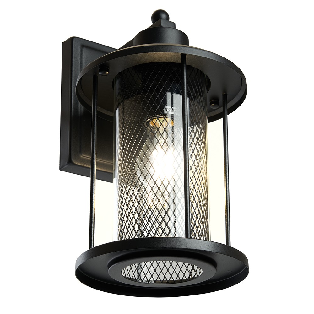 Уличные настенные светильники Светильник садово-парковый Feron PL721 на стену вниз 60W E27 230V черный 48388 