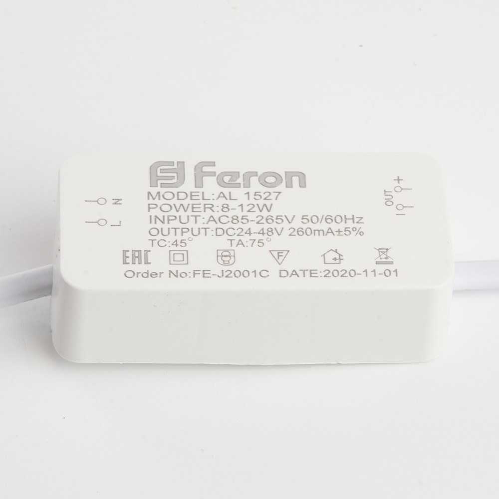 Светильник встраиваемый светодиодный Feron AL1527 12W 4500K белый 41197