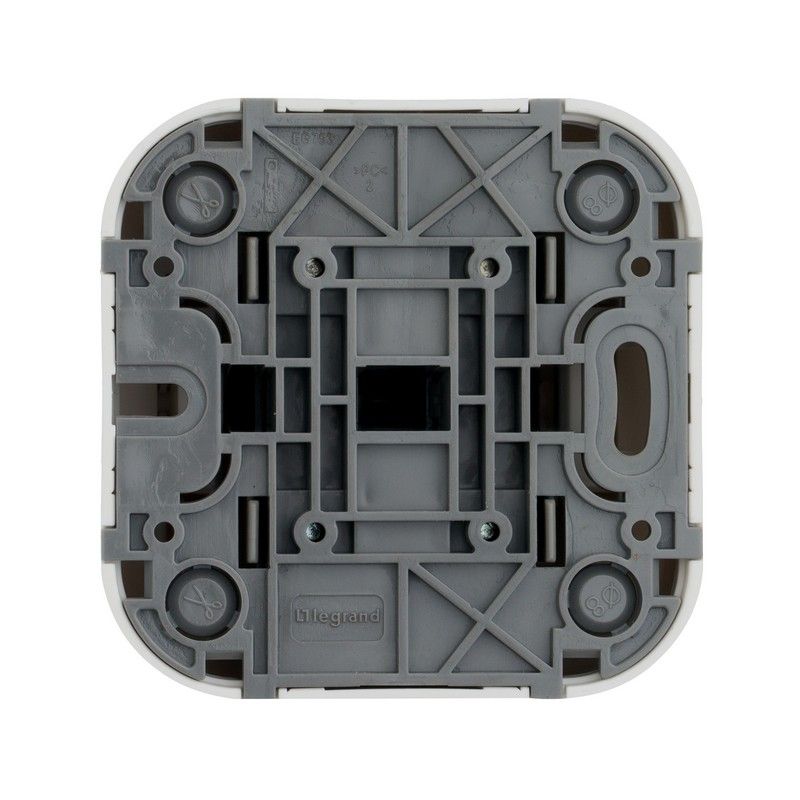 Накладные Розетки и выключатели Legrand Quteo Белый Выключатель Legrand Quteo 10A 2-клавишный белый  782202