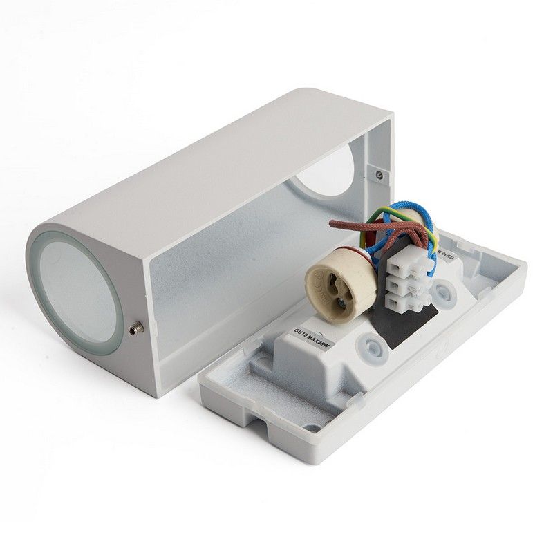 Уличные настенные светильники Светильник садово-парковый Feron DH015 на стену 2*GU10 230V серый 48340 