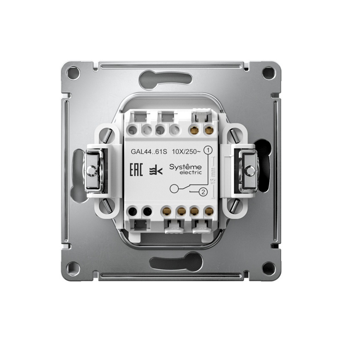 ArtGallery Белый Переключатель SE ArtGallery Белый 1-клавишный IP44, быстрозажим. клем. GAL440161S