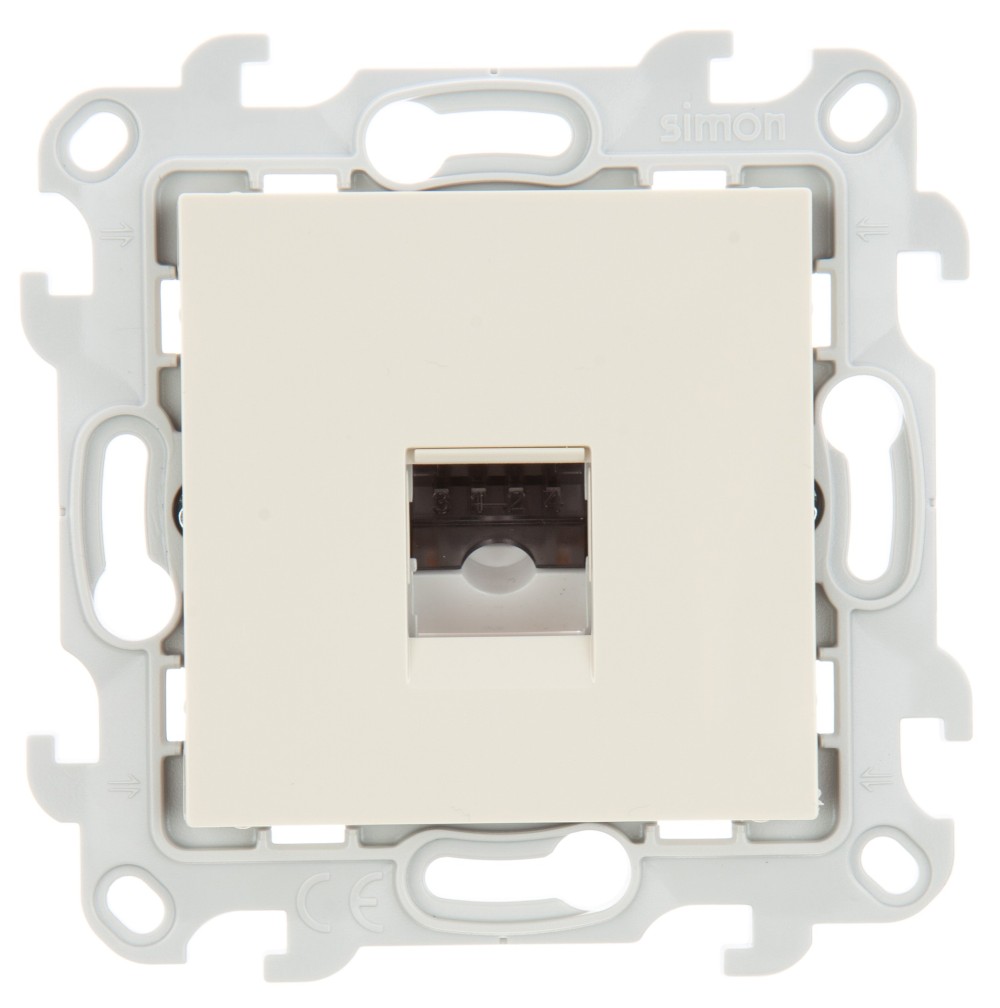 Розетки и выключатели Simon 24 Слоновая кость Телефонная розетка Simon 24 Слоновая кость RJ11, сл. кость 2410480-031