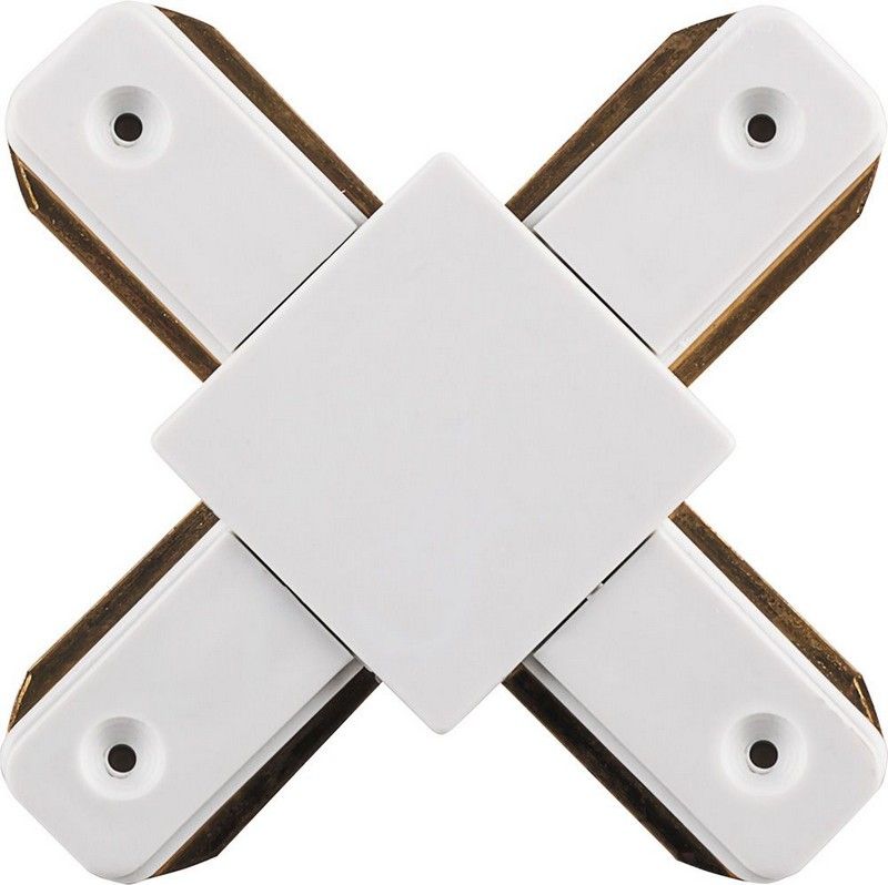 Трековые светодиодные светильники Коннектор Х-образный для шинопровода Feron LD1002  белый 10330 