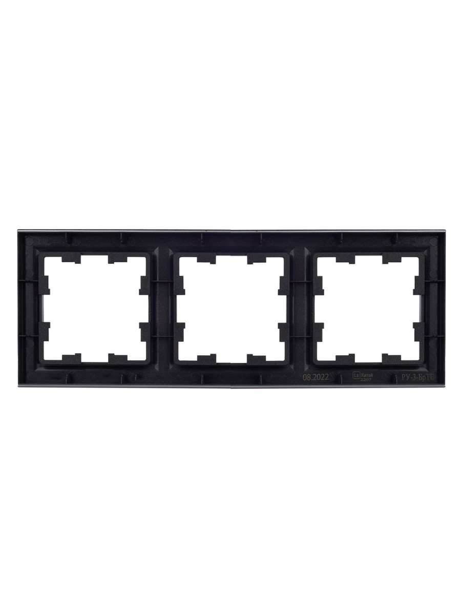 IEK Brite Рамки Рамка IEK BRITE 3-местная РУ-3-БрТБ темная бронза BR-M32-K45