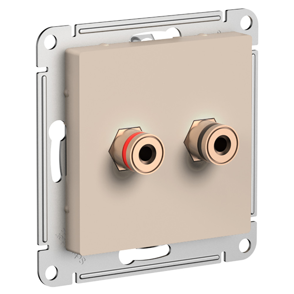 AtlasDesign Песочный Аудиорозетка Systeme Electric AtlasDesign Песочный двойная ATN001287