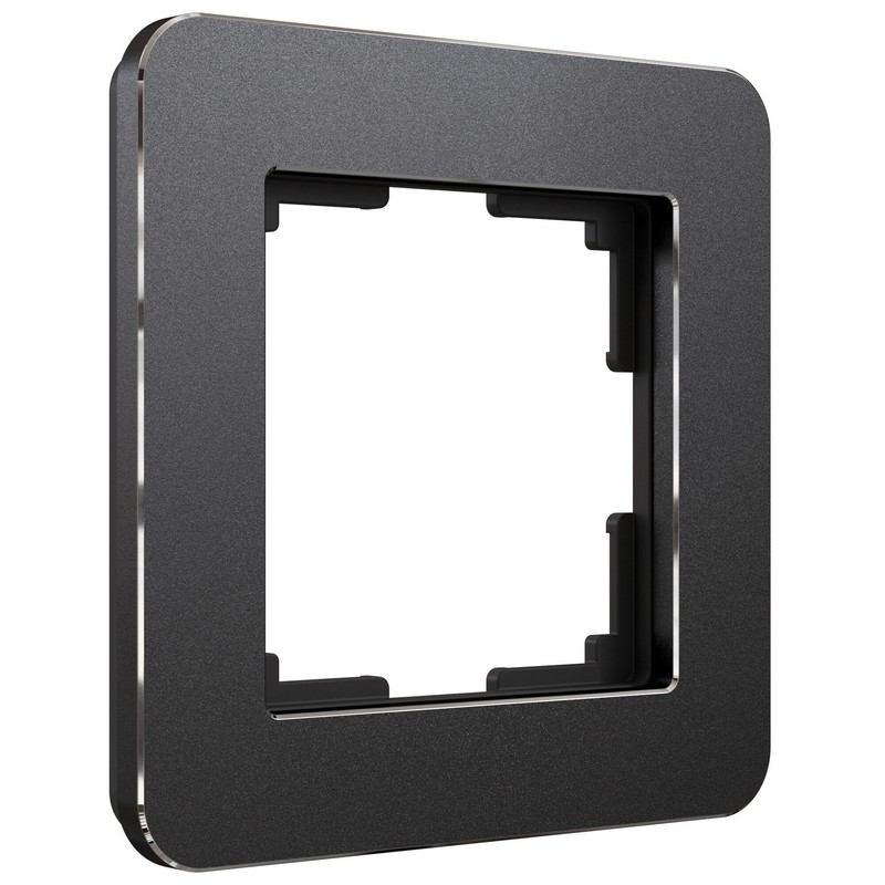 Рамки Werkel Platinum Рамка Werkel на 1 пост Platinum черный алюминий W0012608