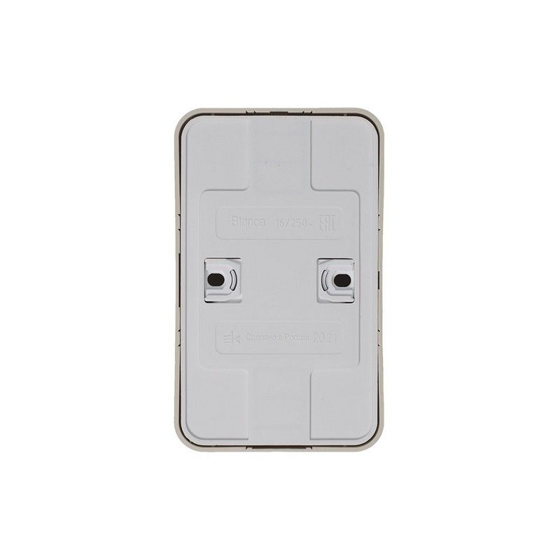 Blanca бежевые розетки и выключатели Розетка SE Blanca 2-ая Бежевый наружный с/з со шторками изолир. пластина BLNRA011217