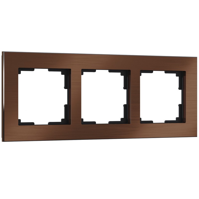 Рамки Werkel Aluminium Рамка Werkel Aluminium на 3 поста (коричневый алюминий) W0031714