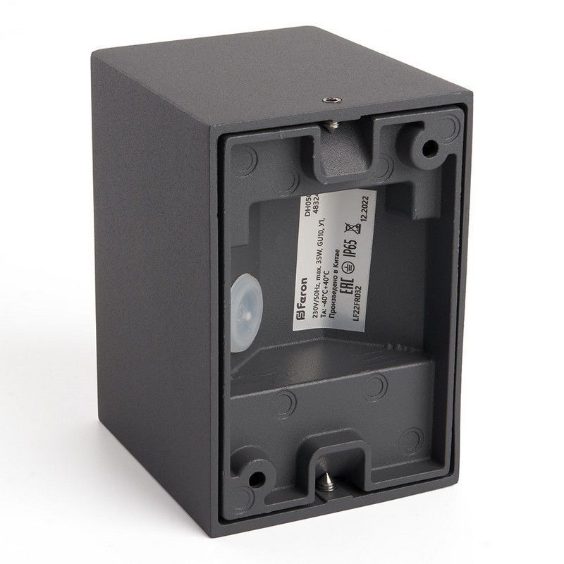 Уличные настенные светильники Светильник садово-парковый Feron DH050 на стену GU10 230V серый 48324 